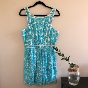 Lilly Pulitzer blue fit and flare dress sz 8